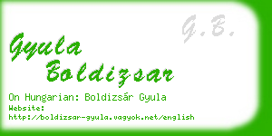 gyula boldizsar business card